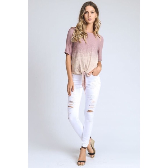 Tie Dye Front Tie Top - Picture 2 of 5